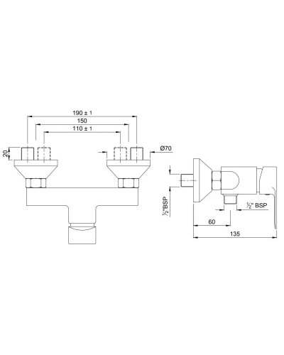 Cмеситель для душа Jaquar Ornamix Prime ORP-CHR-10149PM