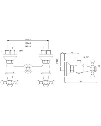 Смеситель для душа Jaquar Queen’s QQT-CHR-7209