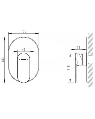 Смеситель для душа Bravat Gina PB865104CP-ENG