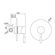Cмеситель для душа Jaquar Solo SOL-CHR-6139