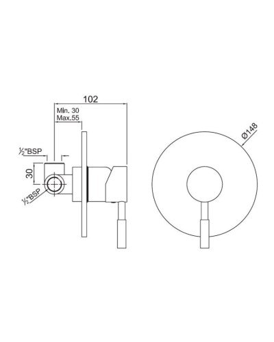 Cмеситель для душа Jaquar Solo SOL-CHR-6139