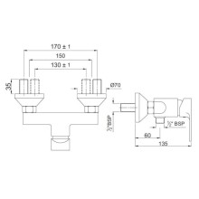 Cмеситель для душа Jaquar Vignette Prime VGP-CHR-81149