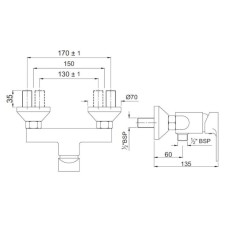 Cмеситель для душа Jaquar Vignette Prime VGP-CHR-81149