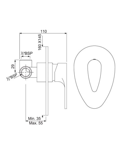 Cмеситель для душа Jaquar Vignette Prime VGP-CHR-81227