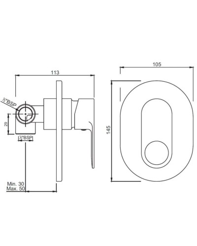 Смеситель для душа Jaquar Ornamix Prime ORP-CHR-10229PM