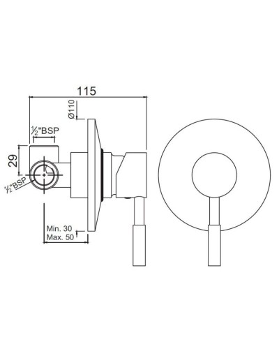 Смеситель для душа Jaquar Solo SOL-CHR-6227