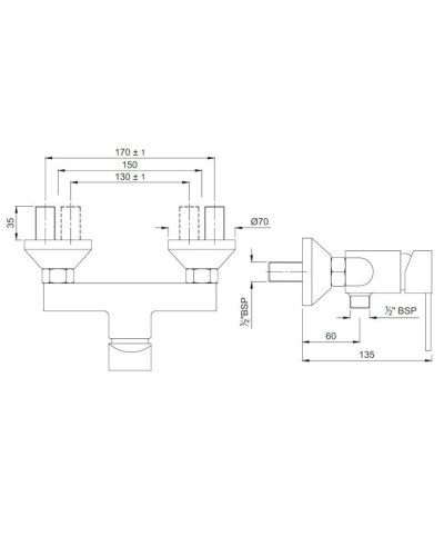 Смеситель для душа Jaquar D'Arc DRC-CHR-37149