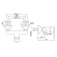 Смеситель для душа Jaquar Fonte FON-CHR-40149