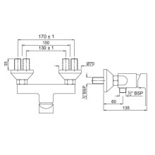 Смеситель для душа Jaquar Lyric LYR-CHR-38149