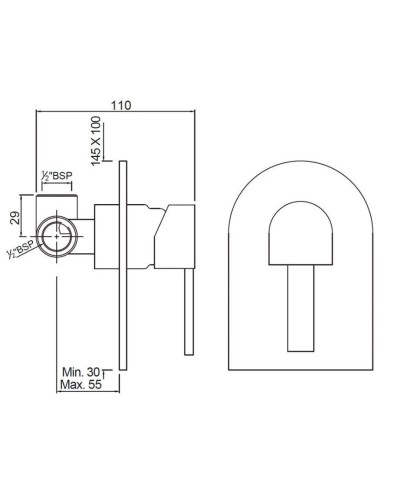 Смеситель для душа Jaquar D'arc DRC-CHR-37227