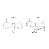Смеситель для душа Hansa Pico 46120103
