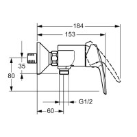 Смеситель для душа Hansa Polo 51450173