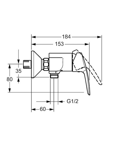 Смеситель для душа Hansa Polo 51450173