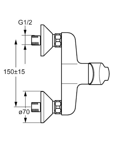 Смеситель для душа Hansa Polo 51450173