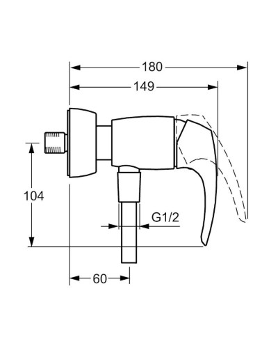 Смеситель для душа Hansa Disc 01680174
