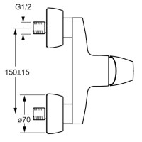 Смеситель для душа Hansa Disc 01680174