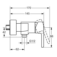 Смеситель для душа Hansa Form 49670103