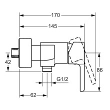 Смеситель для душа Hansa Form 49670103
