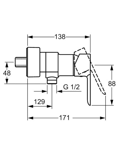 Смеситель для душа Hansa Ligna 06670103