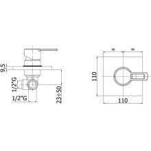 Смеситель для душа Paffoni Ringo RIN010NO/M