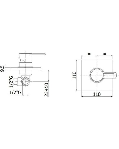 Смеситель для душа Paffoni Ringo RIN010NO/M
