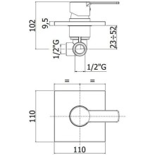 Смеситель для душа Paffoni Red RED010CR