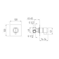 Термостат для душа Migliore Kvant 25404