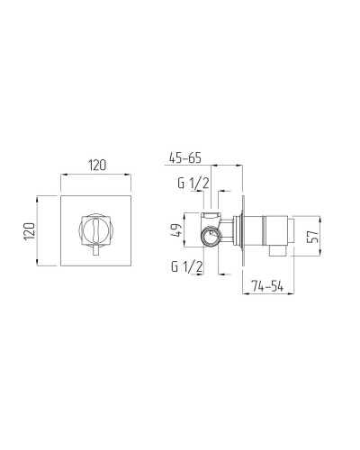 Термостат для душа Migliore Kvant 25404
