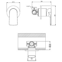 Смеситель для душа Cezares Lagos LAGOS-DIM-NOP Черный матовый