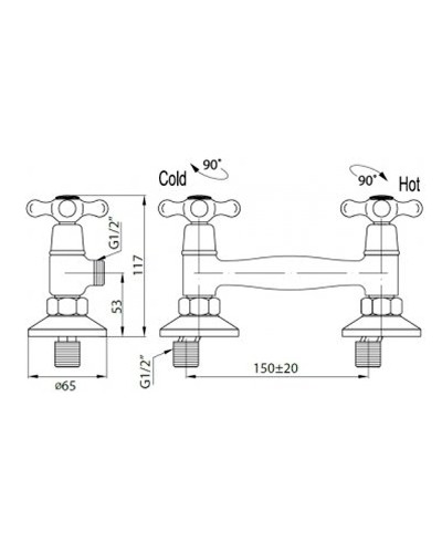 Смеситель для душа Cezares Retro RETRO-C-D-BLC Белый глянцевый