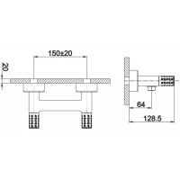 Смеситель для душа BelBagno Impulso IMP-ESDM-CRM