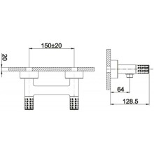 Смеситель для душа BelBagno Impulso IMP-ESDM-CRM