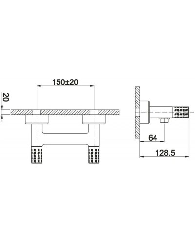 Смеситель для душа BelBagno Impulso IMP-ESDM-CRM