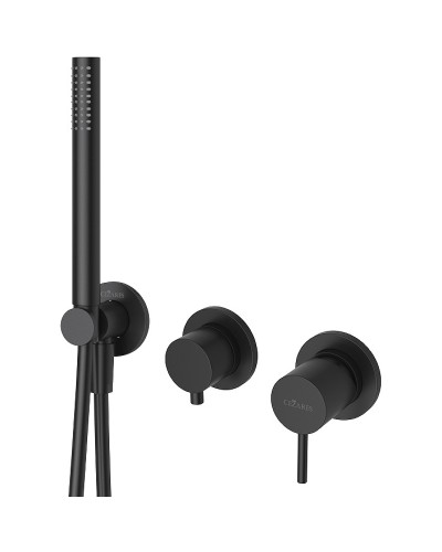 Смеситель для душа Cezares Leaf LEAF-DIM3-D-L-NOP Черный матовый