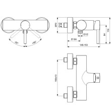 Смеситель для душа Ideal Standard Ceraline BC200U4