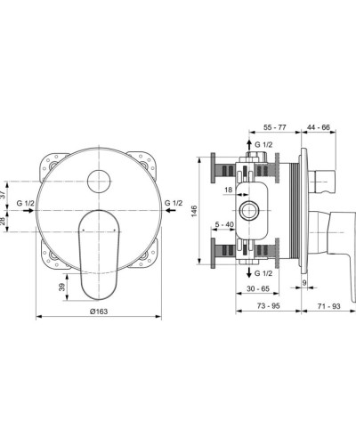 Смеситель для душа Ideal Standard Cerafine O A7349AA