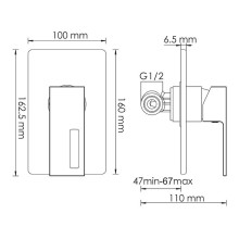 Смеситель для душа WasserKRAFT Alme 1551 Хром