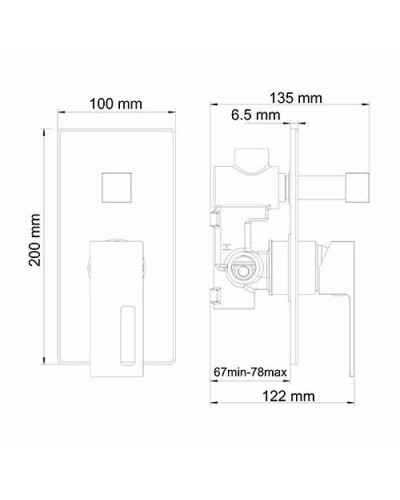Смеситель для душа WasserKRAFT Alme 1541 Хром