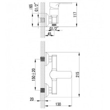 Смеситель для душа Lemark Plus Grace LM1503C Хром