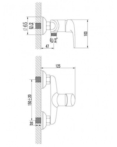 Смеситель для душа Lemark Pramen LM3303C Хром