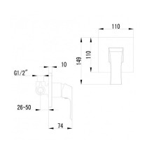 Смеситель для душа Lemark Unit LM4523C Хром
