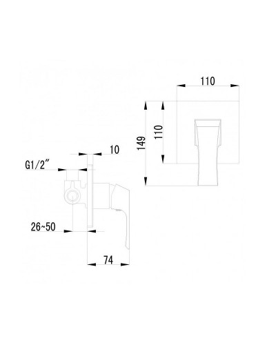 Смеситель для душа Lemark Unit LM4523C Хром