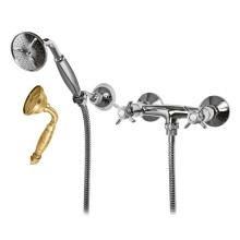 Смеситель для душа с ручным душем, шлангом 150 см и держателем CEZARES LORD-D-02-M