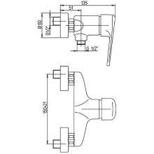 Смеситель для душа Paini Cooper 80CR511KM Хром