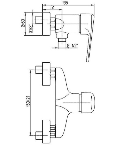 Смеситель для душа Paini Cooper 80CR511KM Хром