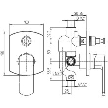 Смеситель для душа Paini Ovo 86PA691 Сталь