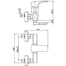 Смеситель для душа Paini Angel ANCR511LMKM Хром