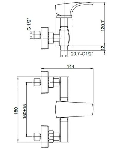 Смеситель для душа Paini Angel ANCR511LMKM Хром