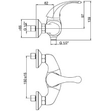 Смеситель для душа Paini Fiori F2CR511LMKM Хром
