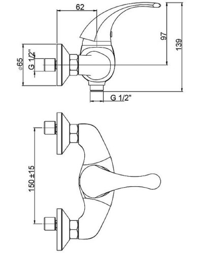 Смеситель для душа Paini Fiori F2CR511LMKM Хром